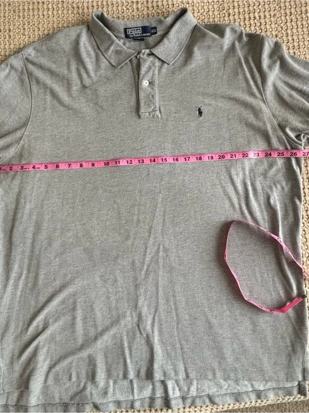 Vintage Polo by Ralph Lauren Men's Gray Polo Shirt